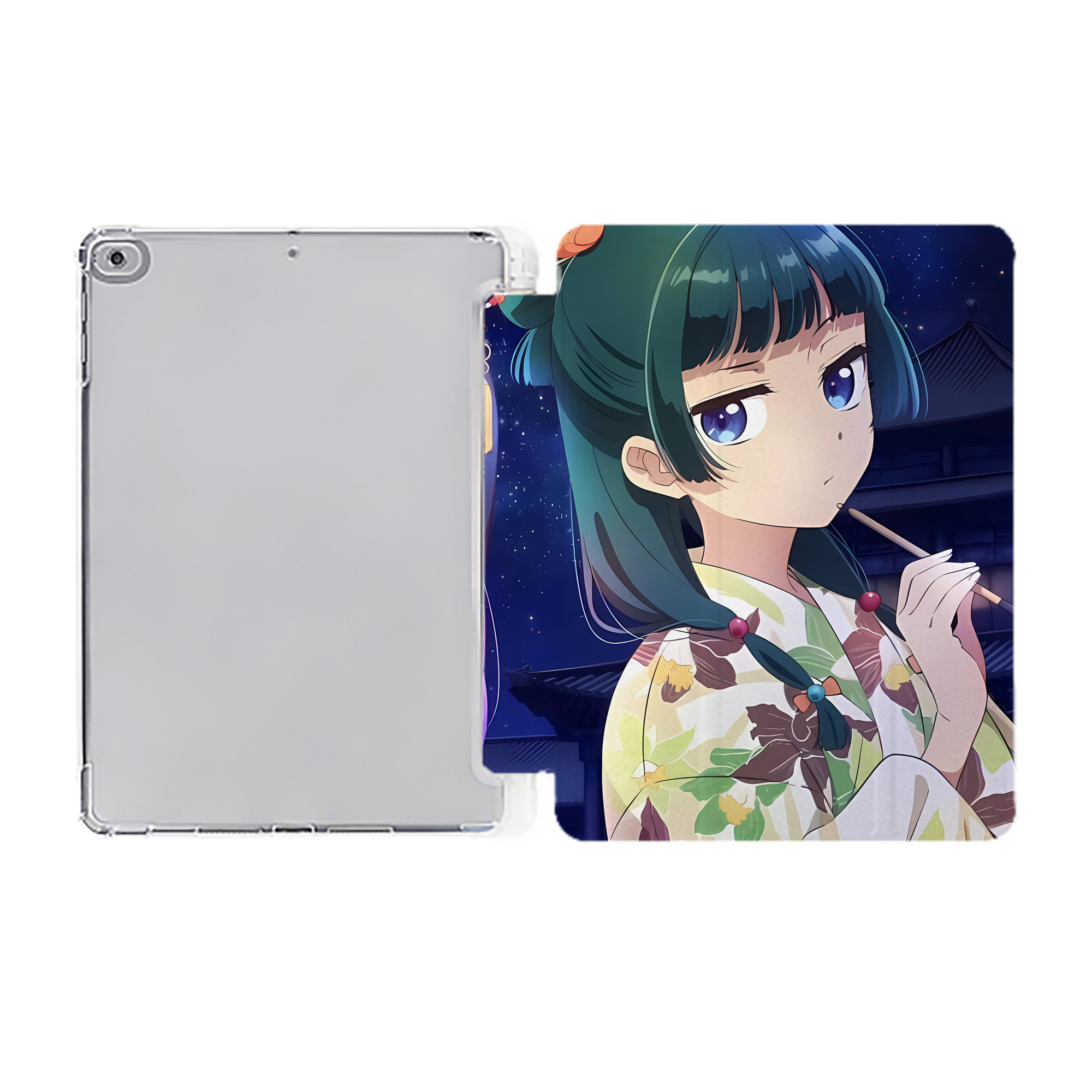（画像用） 薬屋のひとりごと The Apothecary Diaries IPad ケース ペン収納付き 三つ折りスタンド PUレザー×シリコン 対応機種9.5/10.5/10.9インチ